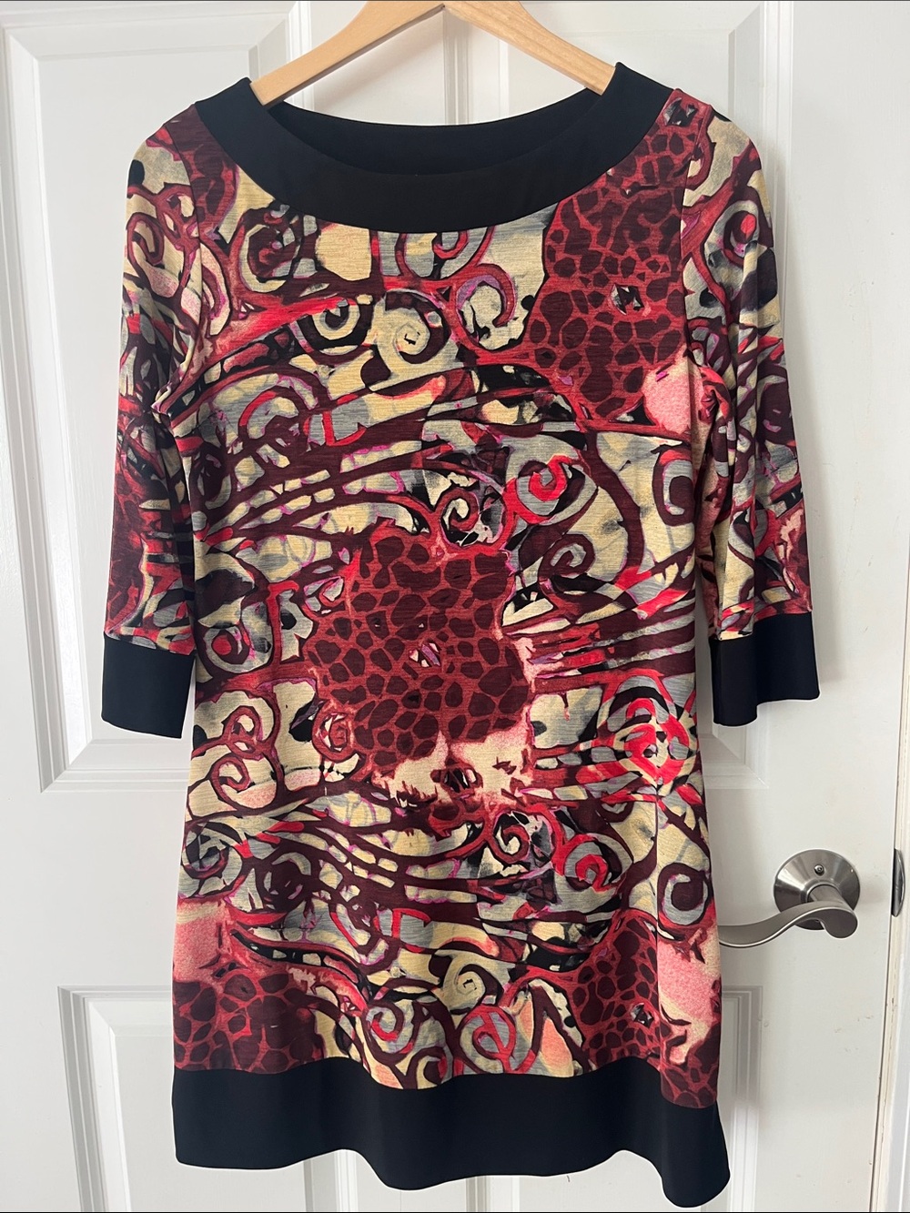 Papillon Dress Art deco, abstract, mod, mini earth tone, sleeve, sheath dress